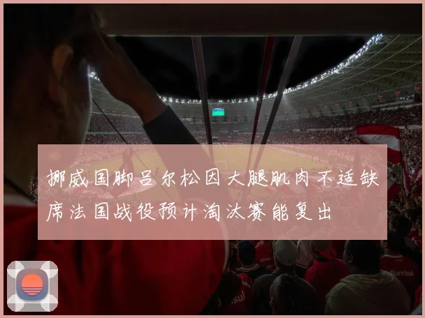 挪威国脚吕尔松因大腿肌肉不适缺席法国战役预计淘汰赛能复出